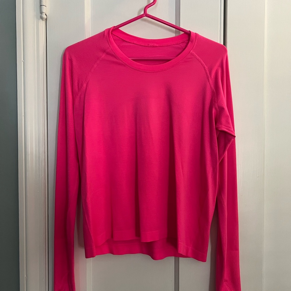 Rare Lululemon Athletica Bright Pink Long Sleeve size 12